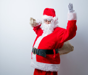 Funny Santa Claus with sack