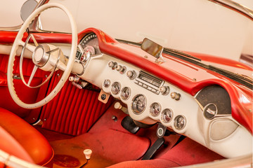 Dashboard of a claasic american car