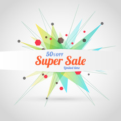 Big sale banner, best offer, vector illustration