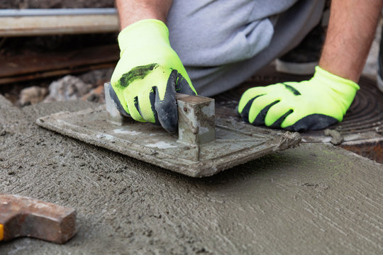 Renovating concrete pavement in home / budget DIY version.