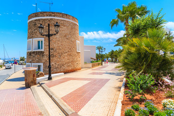 Coastal promenade in Santa Eularia port, Ibiza island, Spain © pkazmierczak