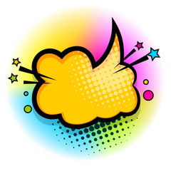 Comic speech bubble balloon