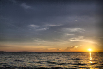 Decline over the sea