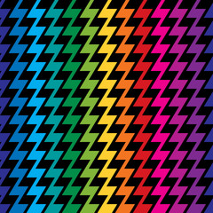 Rainbow Zigzag pattern repeats seamlessly.