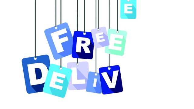 blue flat animation free delivery