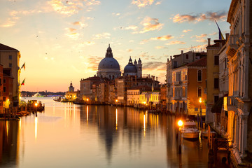 Sunrise over Grand Canal in Venice, Italy