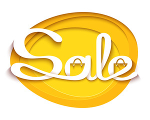 Obraz premium Sale banner with calligraphic inscription