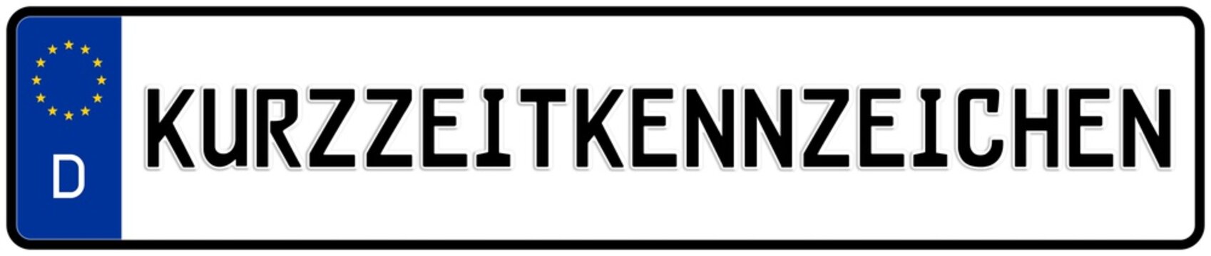 spkw10 SignPersonenKraftWagen spkw - Schrift: Kfz Kurzzeitkennzeichen - Kennzeichen: Autokennzeichen - (Original-Verh&auml;ltnis 520 X 110 mm) - banner xxl g5247