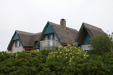 Gebäude auf dem Graswader in Heiligenhafen an der Ostsee, Schleswig-Holstein
