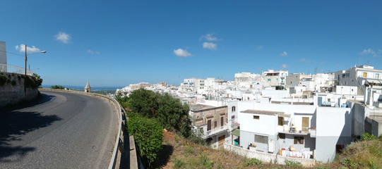 Ansicht von Ostuni, der weißen Stadt