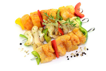 Spieße Fisch