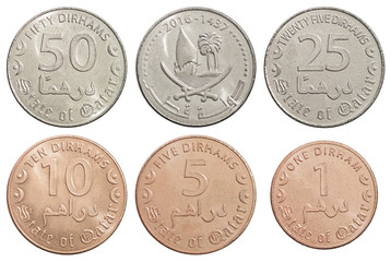 set of new Qatar dirham