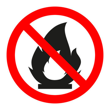 Sign is prohibited fire
