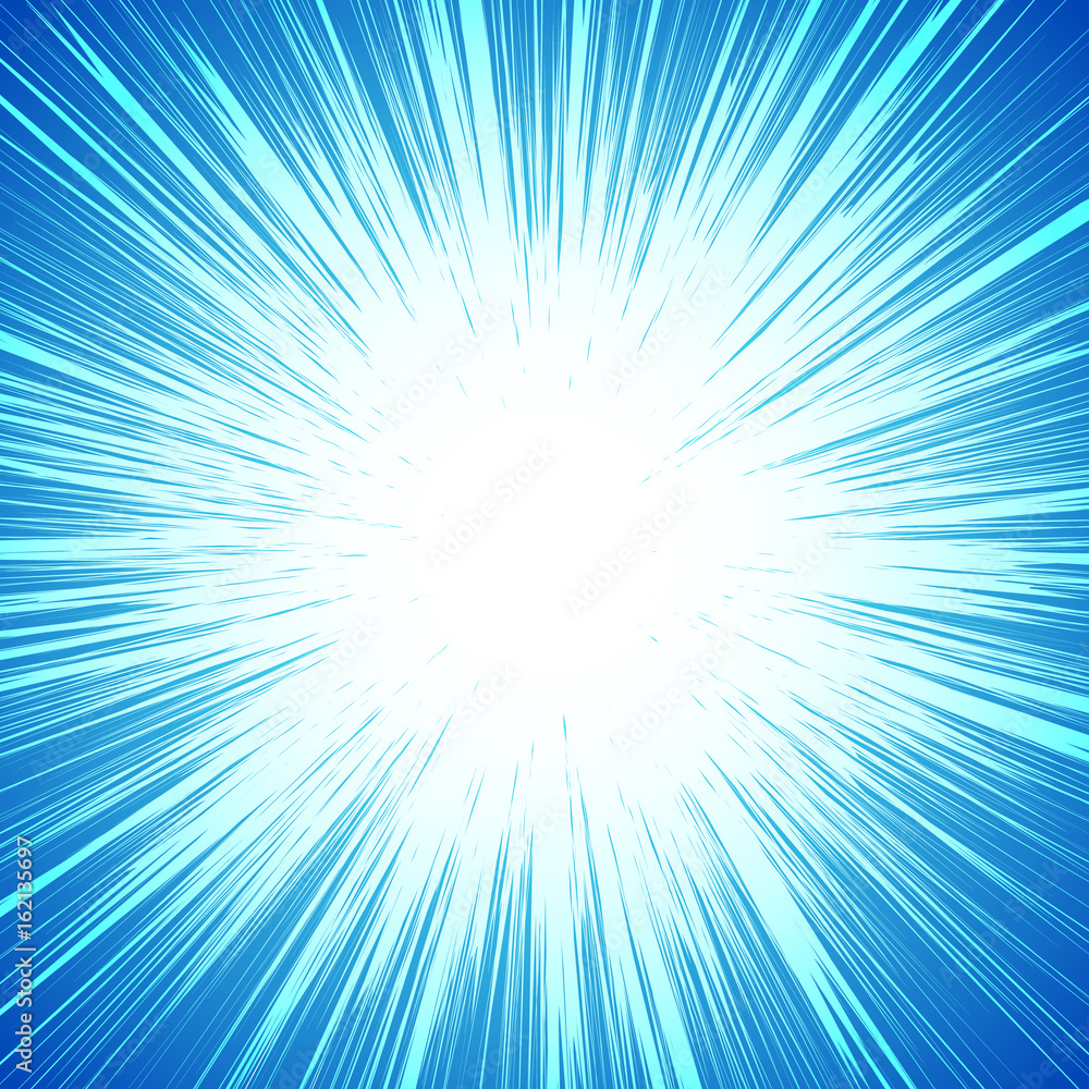 Poster vivid colorful background with starburst (sunburst)-like motif. abstract radial lines fading into ba