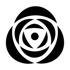 Rose  the black color icon .