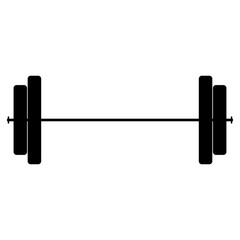 Barbell  the black color icon .