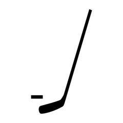 Hockey sticks and puck  the black color icon .