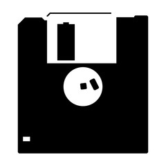 Floppy disk  the black color icon .