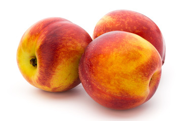 Peach. Fruit with isolated on white background.
