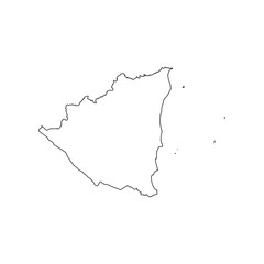 Nicaragua map outline