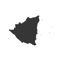 Nicaragua map outline
