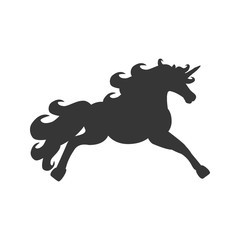 Unicorn horse silhouette