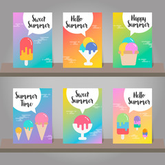 Set of summer background for template design. Vector illustration. © n.ko.studios