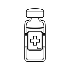 isolated medicine liquid bottle