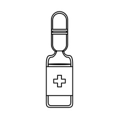 isolated medicine liquid bottle