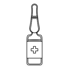 isolated medicine liquid bottle