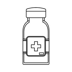 isolated medicine liquid bottle