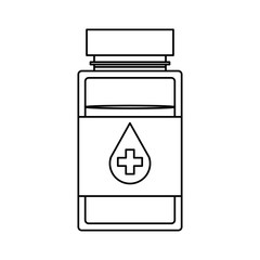 isolated medicine liquid bottle
