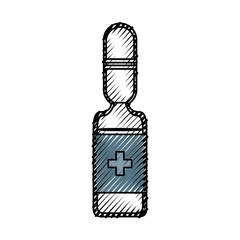 isolated medicine liquid bottle