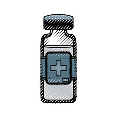 isolated medicine liquid bottle