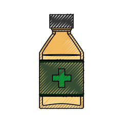 isolated medicine liquid bottle