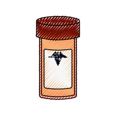 isolated laboratory test bottle