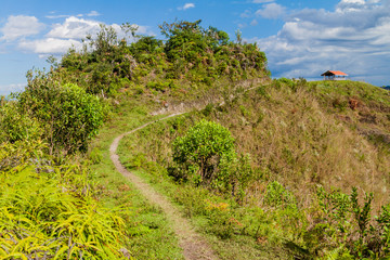 Fototapeta na wymiar Trail connecting archeological sites in Tierradentro in Cauca region of Colombia