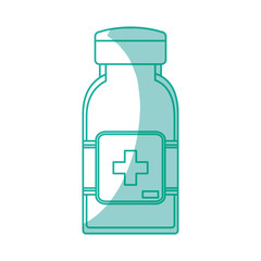 isolated medicine liquid bottle