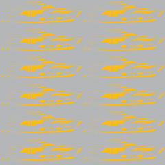Gray seamless background with yellow yachts.
