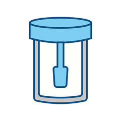 isolated laboratory test bottle