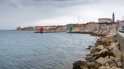 seaside of slovenian city Piran