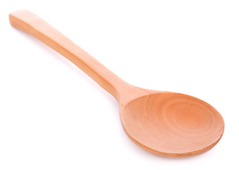 Wooden Spoon Isolated on White Background