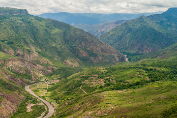 Fototapeta na wymiar Canyon of river Chicamocha in Colombia