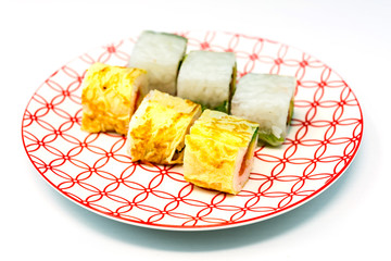 Japanese food Sushi Roll Maki of Salmon and avocado