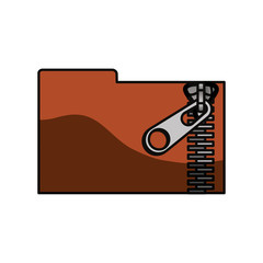 metallic zipper symbol