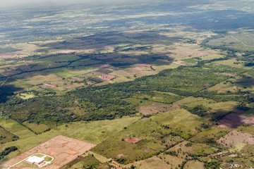 Aerial view of landscape in Dominican Republic