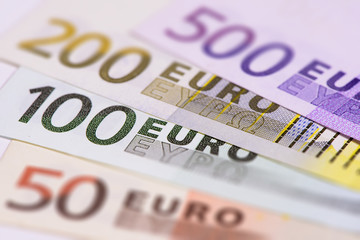 Euro Scheine als Geldfächer