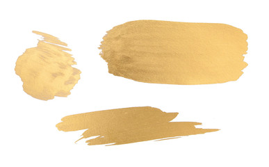 Gold watercolor texture brush stroke