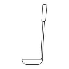 Soup ladle  the black color icon .