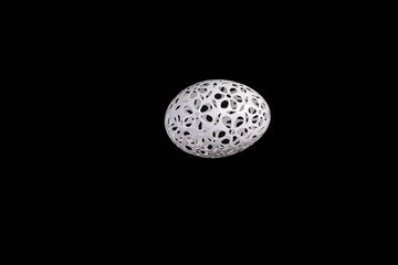 Easter hen's egg with carving.